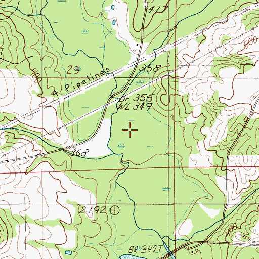 Topographic Map of Indian Creek, AL