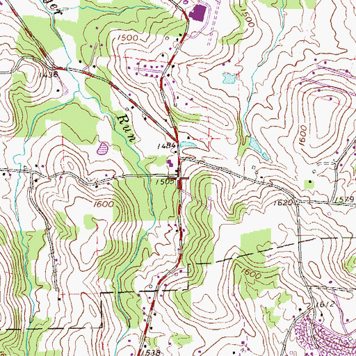 Topographic Map of Brooks School, PA