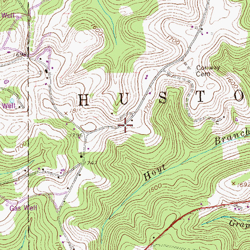 Topographic Map of Hickory School (historical), PA
