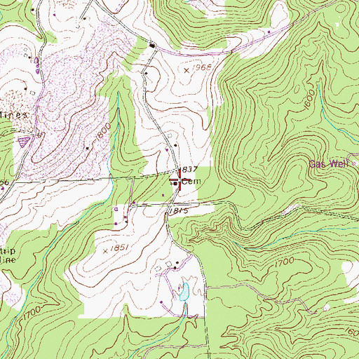 Topographic Map of Reformed Church, PA