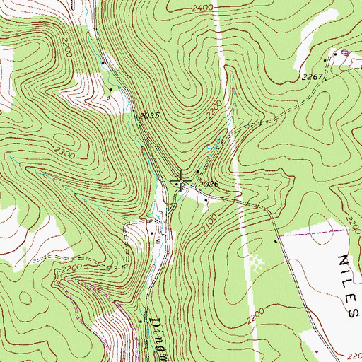 Topographic Map of Dingman Run School, PA