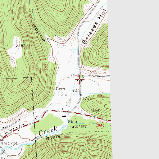 Topographic Map of Kenyon School, PA