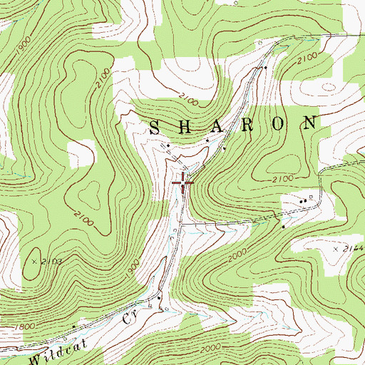 Topographic Map of Wildcat School, PA