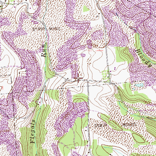 Topographic Map of Williams Dale School (historical), PA