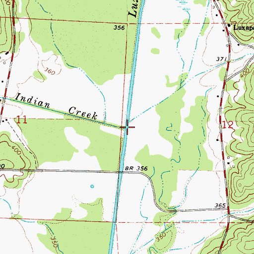 Topographic Map of Indian Creek, AL