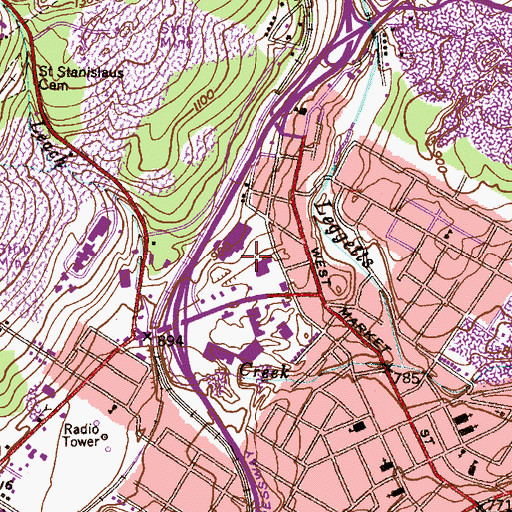 Topographic Map of International Correspondence School, PA