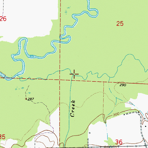 Topographic Map of Indian Creek, AL
