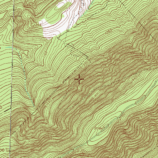 Topographic Map of Old Blain Trail, PA