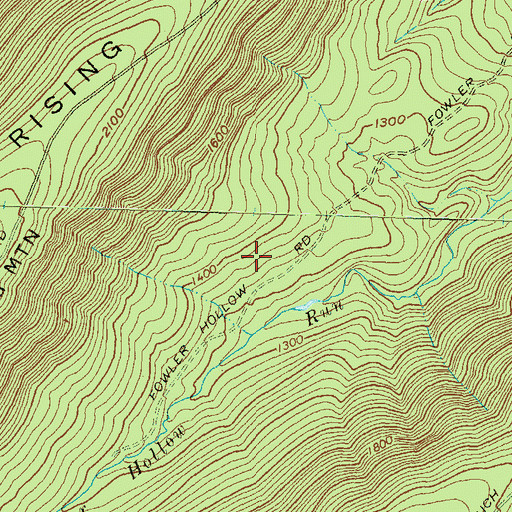 Topographic Map of Perry Lumber Company Trail, PA
