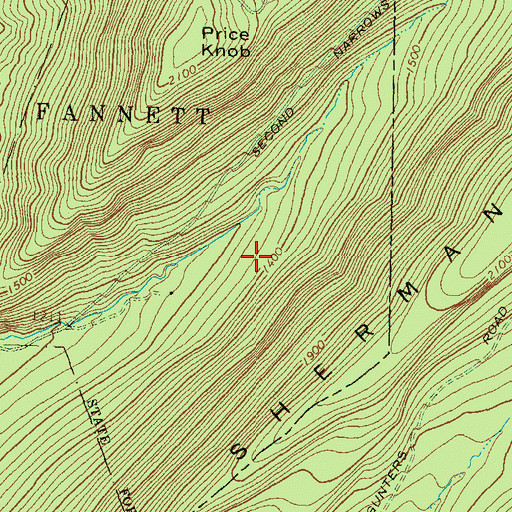 Topographic Map of Amberson Trail, PA
