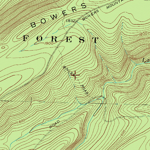 Topographic Map of Boiler Trail, PA