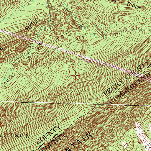 Topographic Map of Bill Miller Trail, PA