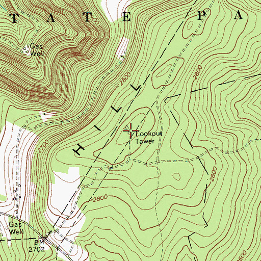Topographic Map of Sugarloaf Fire Tower, PA