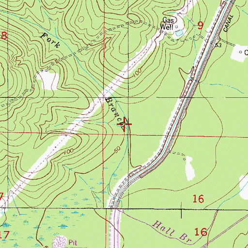 Topographic Map of Indian Fork Branch, AL