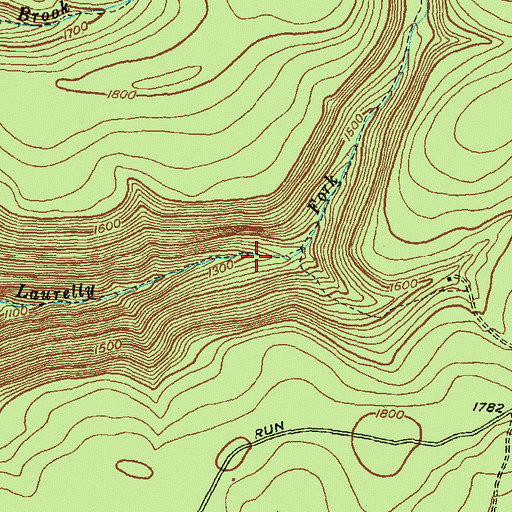 Topographic Map of Laurelly Hill Trail, PA