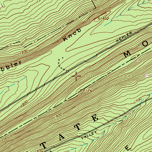 Topographic Map of Crownover Trail, PA