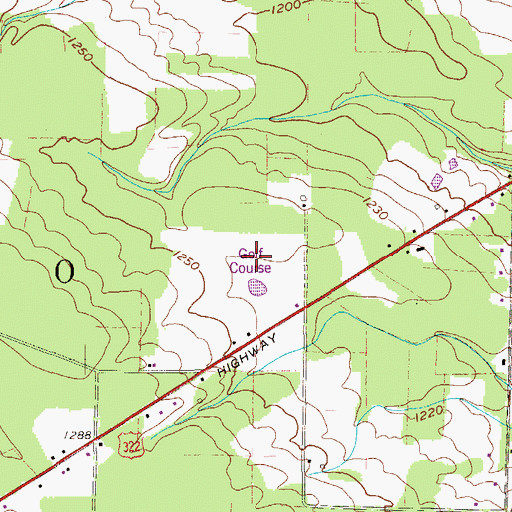 Topographic Map of Hartstown Golf Course, PA