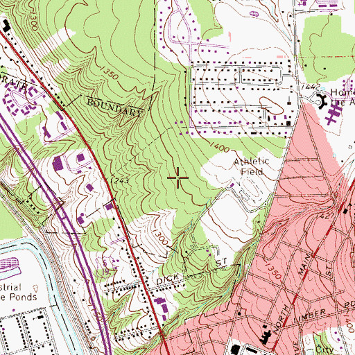 Topographic Map of Hailwood Golf Course, PA