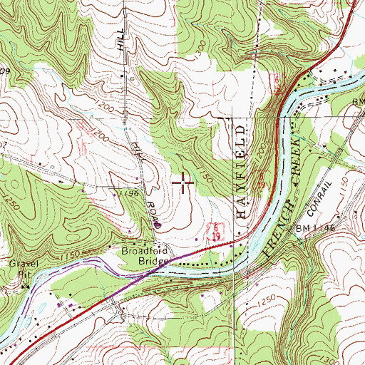 Topographic Map of Venango Valley Golf Course, PA