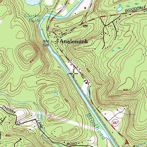 Topographic Map of Evergreen Park Golf Course, PA