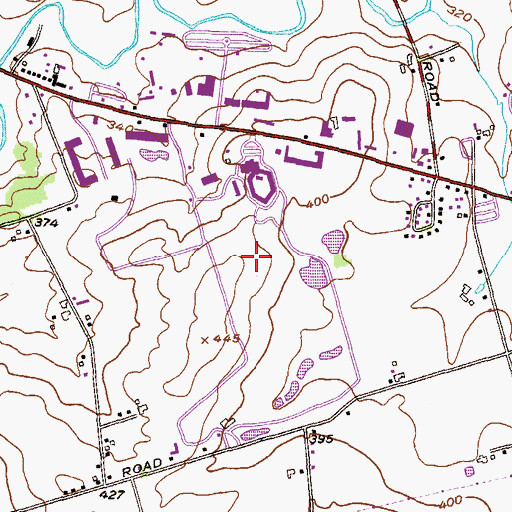 Topographic Map of Host Farm Resort Golf Course, PA