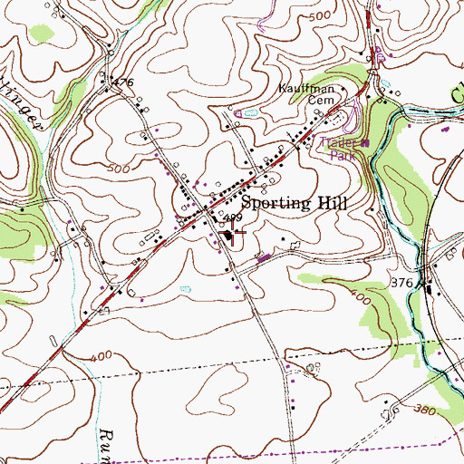 Topographic Map of Sporting Hill Elementary School, PA