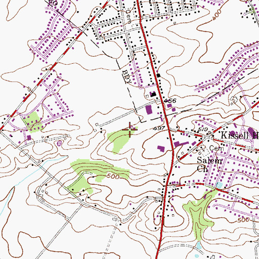 Topographic Map of Woodridge Swim Club, PA
