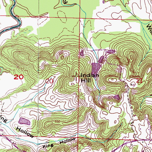 Topographic Map of Indian Hill, AL