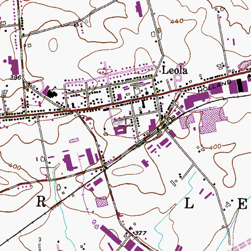 Topographic Map of Leola Elementary School, PA