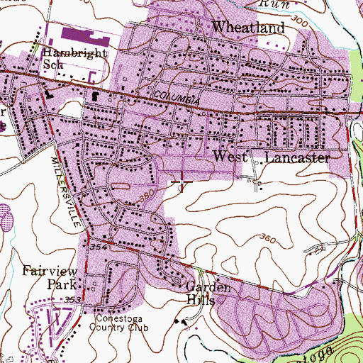 Topographic Map of Martin Greider Park, PA
