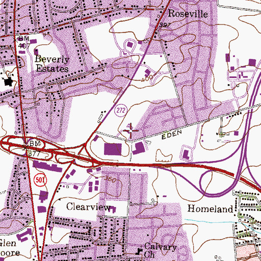 Topographic Map of Skyline Park, PA
