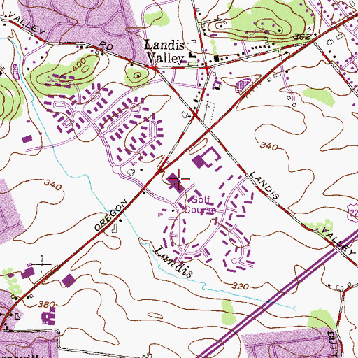 Topographic Map of Olde Hickory Shopping Center, PA