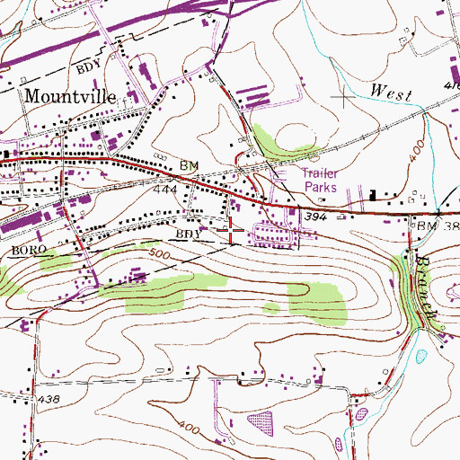 Topographic Map of Lackard Park, PA