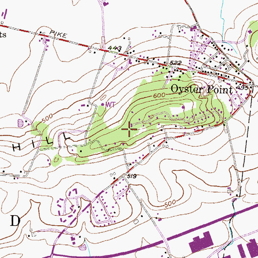 Topographic Map of West Hempfield Township Park, PA