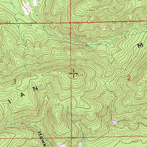 Topographic Map of Indian Mountain, AL