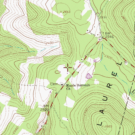 Topographic Map of Maple Summit School, PA