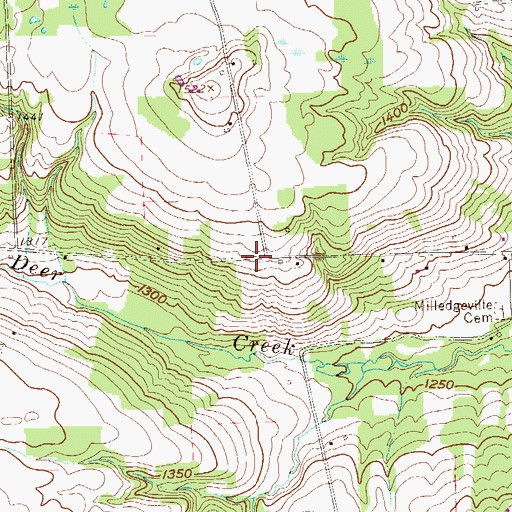 Topographic Map of Chatley School (historical), PA