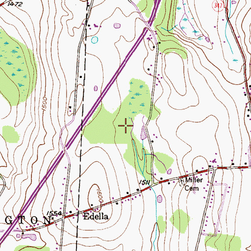 Topographic Map of Ivy Industrial Park, PA