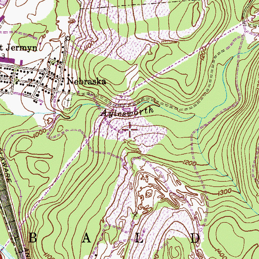 Topographic Map of Aylesworth Park, PA