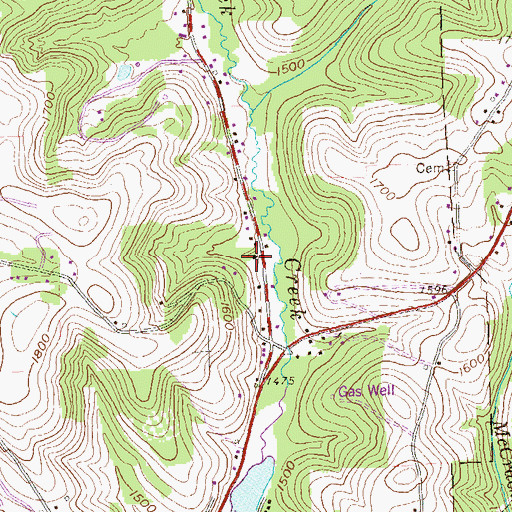 Topographic Map of Free Methodist Church, PA
