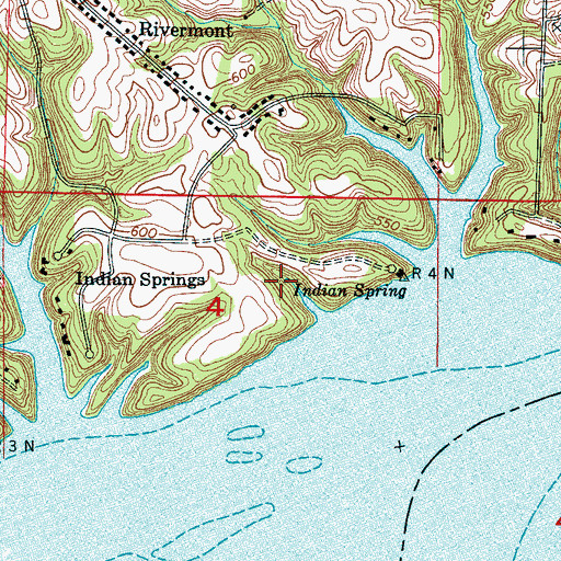 Topographic Map of Indian Spring, AL