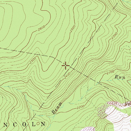 Topographic Map of Spruce Run Trail, PA