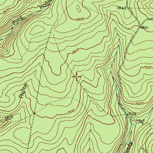 Topographic Map of Sandy Trail, PA