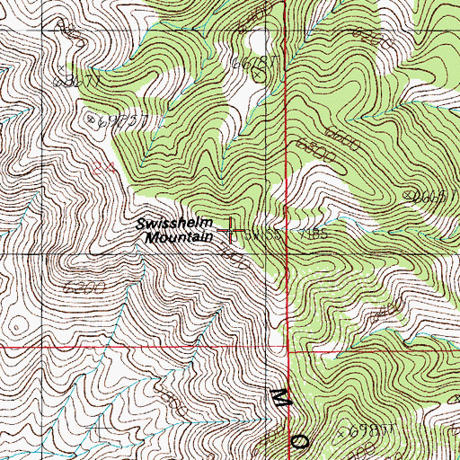 Topographic Map of Swisshelm Mountain, AZ