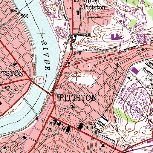 Topographic Map of Seneca Breaker (historical), PA