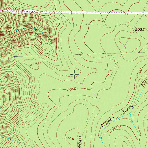 Topographic Map of Cherry Hollow Trail, PA