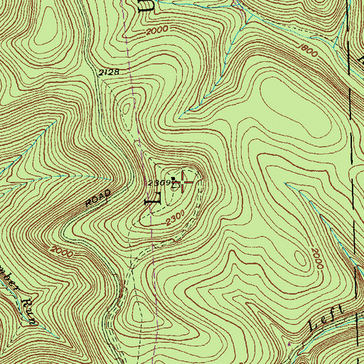Topographic Map of Brooks Firetower, PA