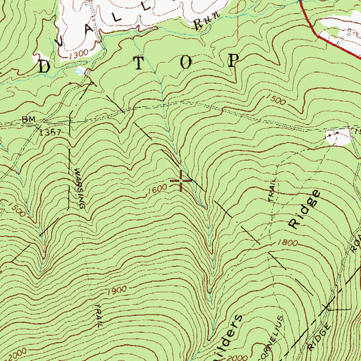 Topographic Map of Childers Ridge Trail, PA