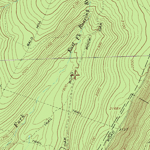 Topographic Map of Rock Oak Trail, PA