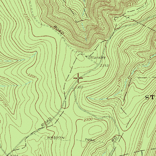 Topographic Map of Garlick Trail, PA